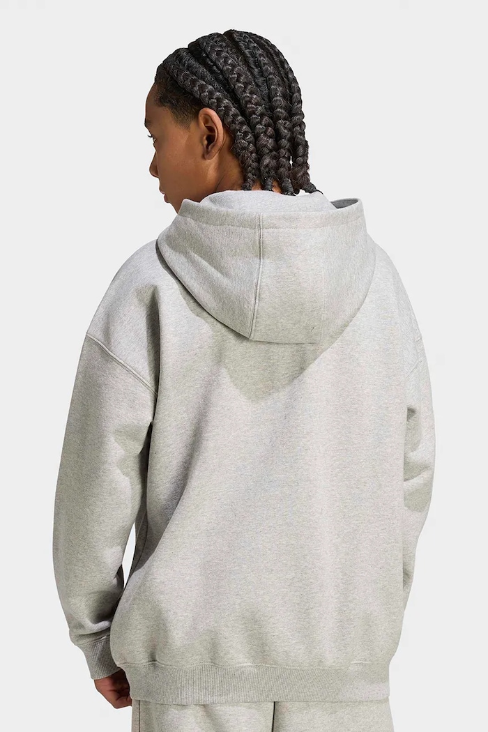adidas Originals bluza rozpinana z kapturem dziecięca z bawełną KQ8437 szary