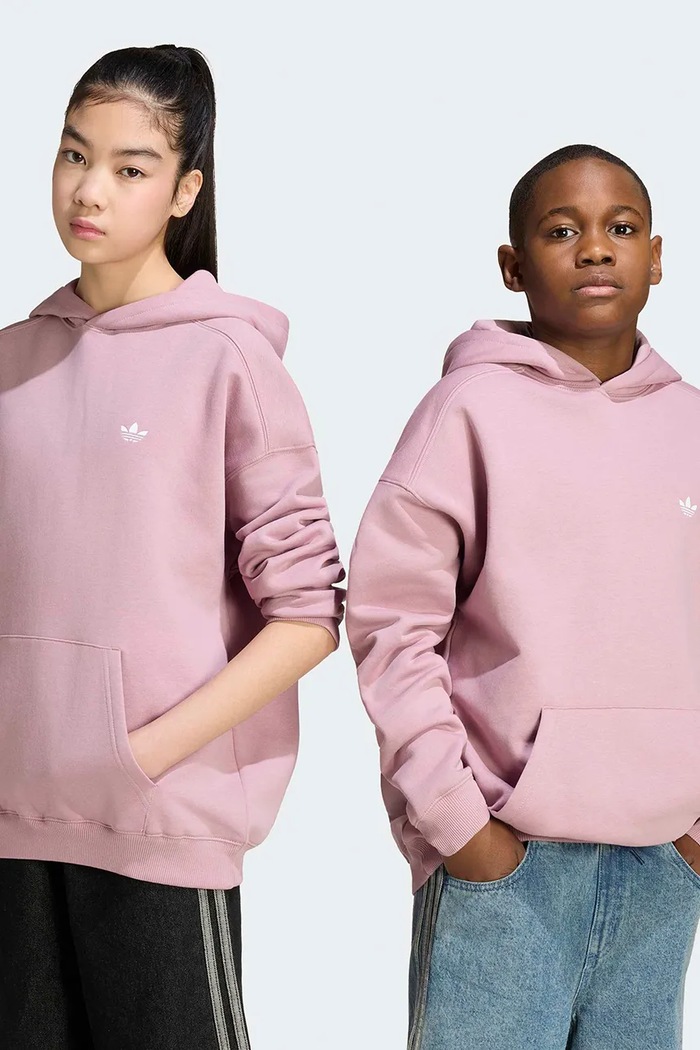 adidas Originals Bluza z kapturem dziecięca z bawełną różowy KR0861