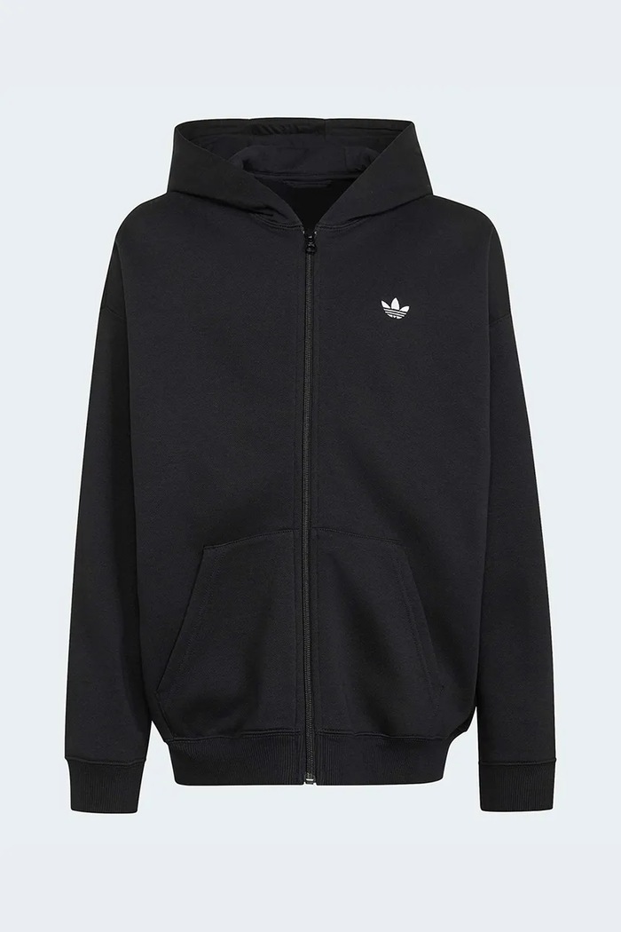 adidas Originals rozepínací mikina s kapucí dětská s bavlnou KQ8436 černá AW26