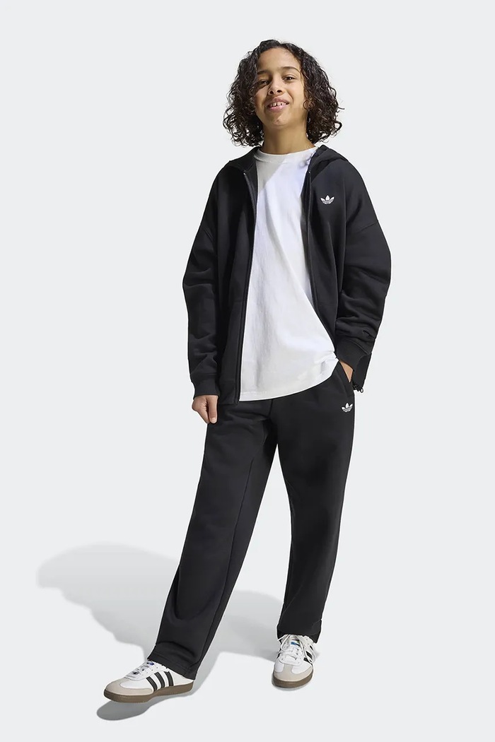 adidas Originals rozepínací mikina s kapucí dětská s bavlnou KQ8436