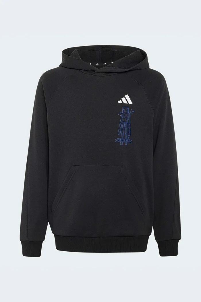 adidas pulover s kapuco otroški z bombažem MINECRAFT črna KH3192