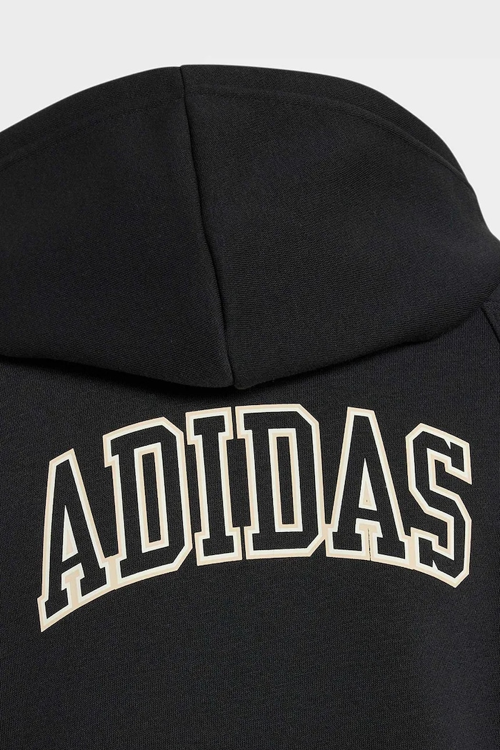 Κοριτσίστικα adidas μπλούζα με κουκούλα και κουμπιά παιδική με βαμβάκι KS5138 μαύρο