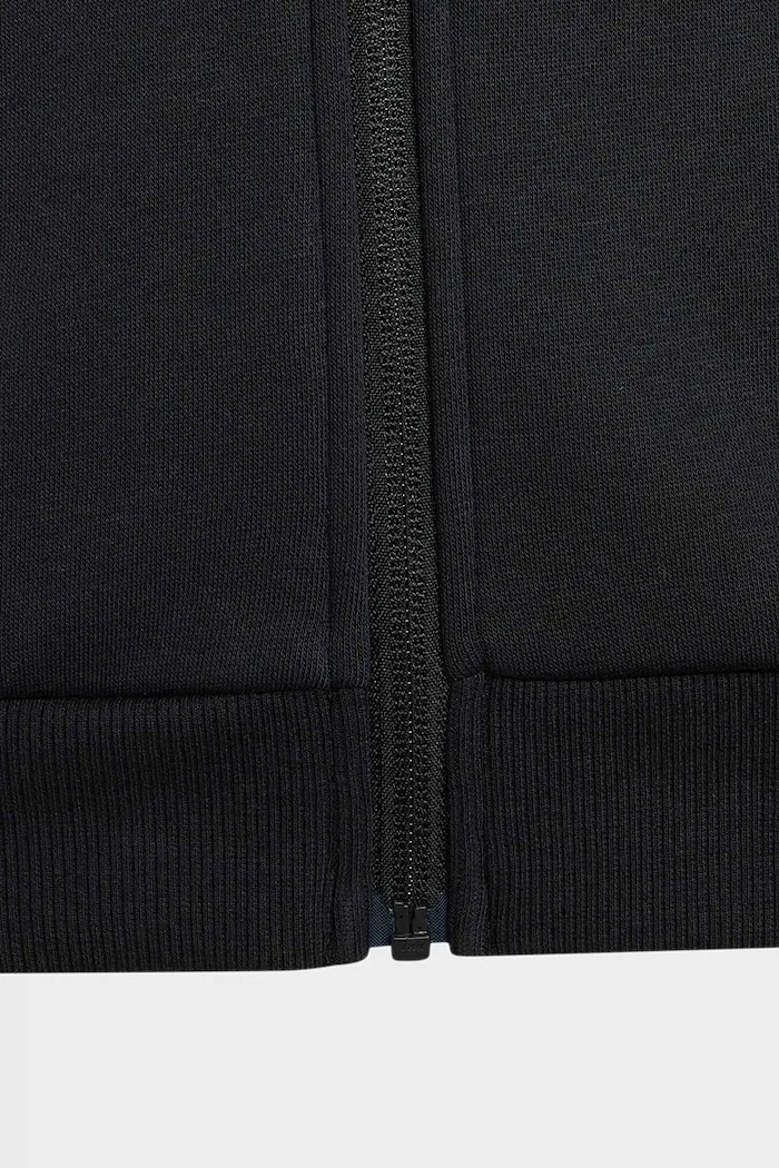 adidas μπλούζα με κουκούλα και κουμπιά παιδική με βαμβάκι KS5138 μαύρο