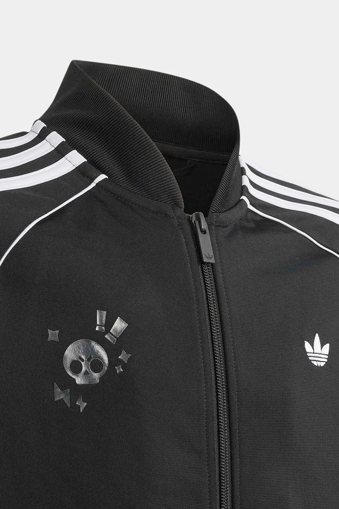adidas Originals μπλούζα με κουμπιά παιδική μαύρο KT4404