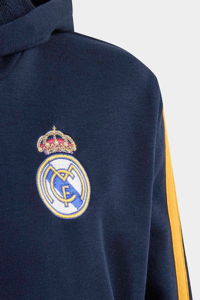 adidas Performance mikina s kapucňou detská s bavlnou REAL MADRID KG5365 tmavomodrá