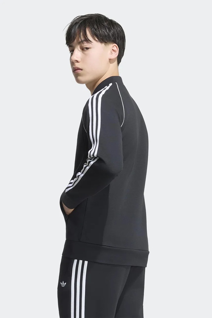 adidas Originals μπλούζα με κουμπιά παιδική KW0633 μαύρο
