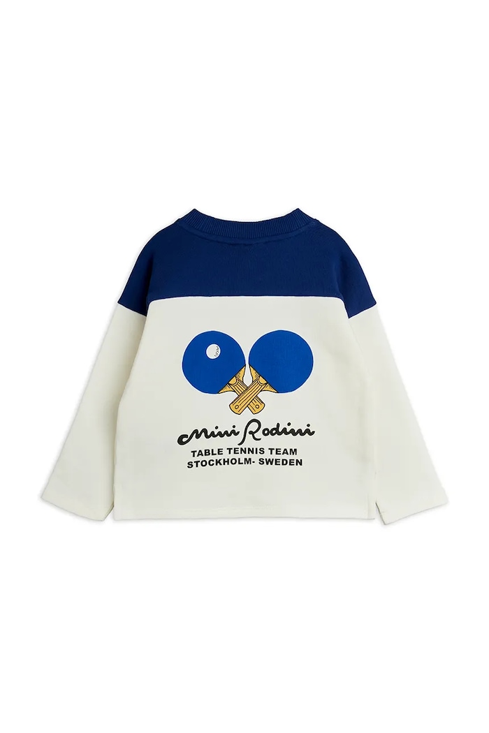 Chłopiec Mini Rodini bluza dziecięca bawełniana Table tennis 26620130 biały