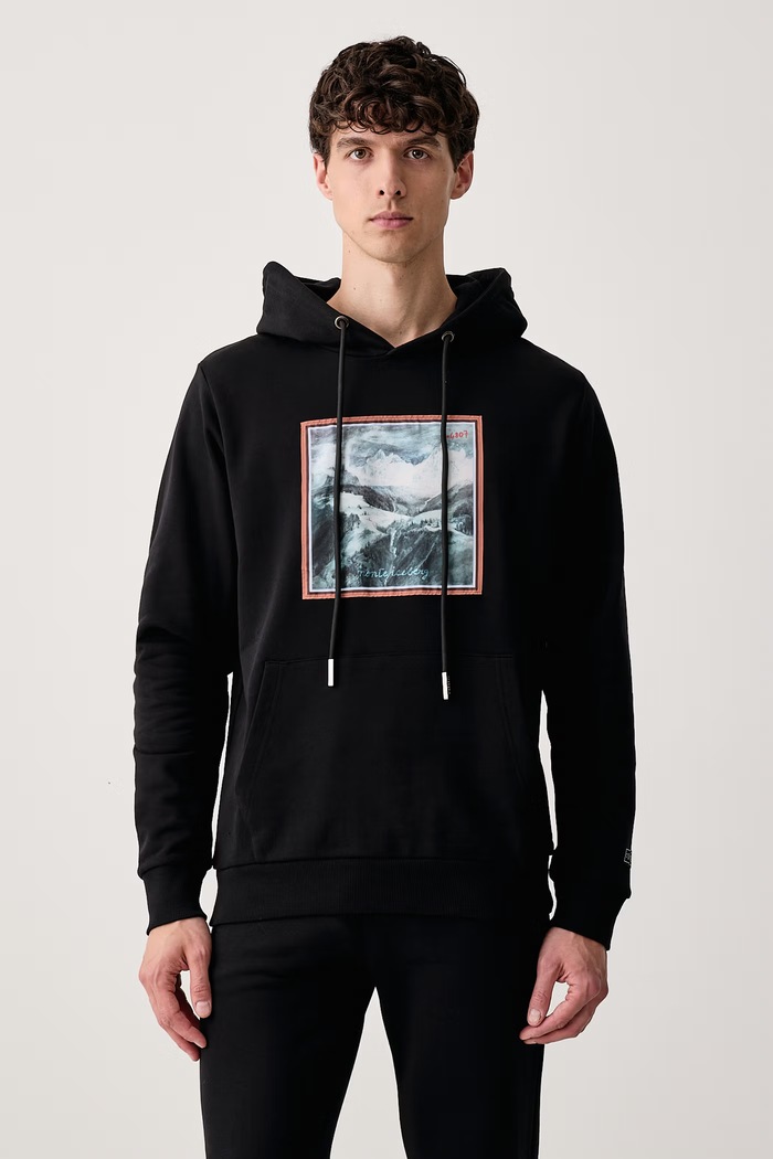 Iceberg Bluza z kapturem męska bawełniana czarny E042.630A