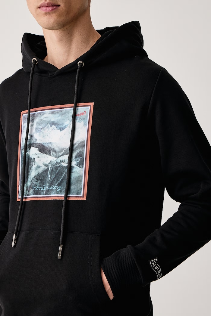Bluza z kapturem męska bawełniana Iceberg E042.630A czarny