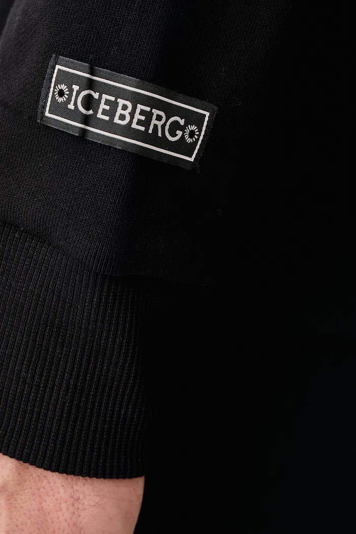 Bluza z kapturem męska bawełniana Iceberg czarny E042.630A