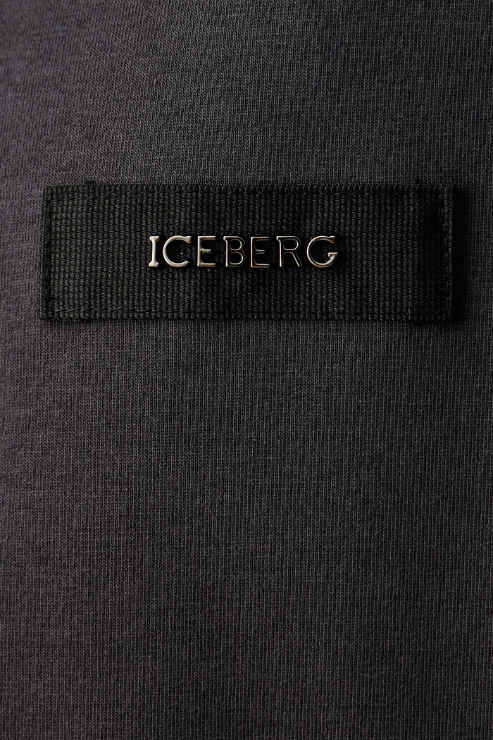 Bluza rozpinana z kapturem męska Iceberg szary E063.6336
