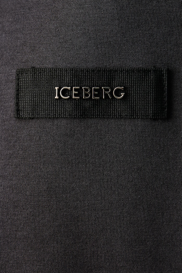 Bluza rozpinana z kapturem męska Iceberg szary E063.6336
