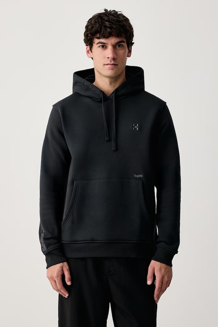 Haglöfs Bluza z kapturem męska z bawełną czarny 608164