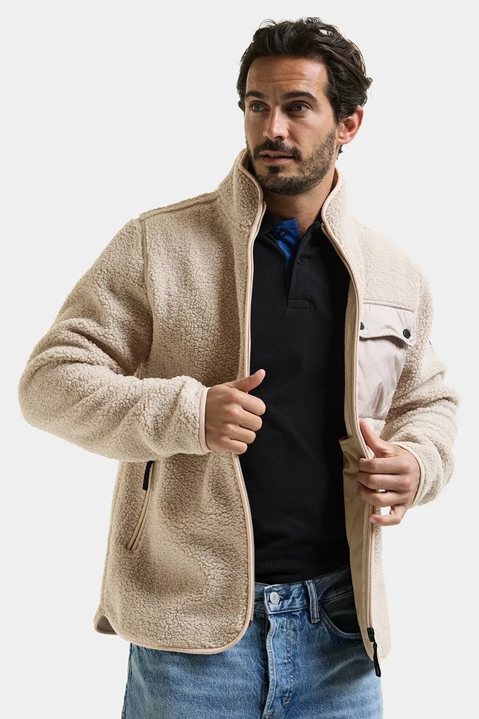 Bluza rozpinana męska polarowa PETER Didriksons 506361 beżowy