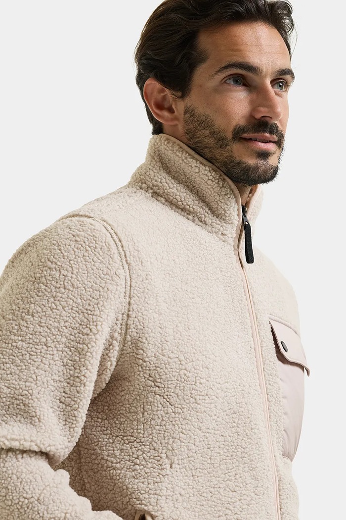 Bluza rozpinana męska polarowa PETER Didriksons beżowy 506361