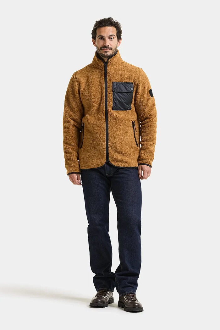Didriksons Bluza rozpinana męska polarowa PETER 506361 brązowy AW26
