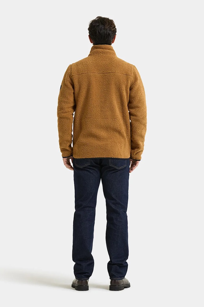 Odzież Didriksons Bluza rozpinana męska polarowa PETER 506361 brązowy