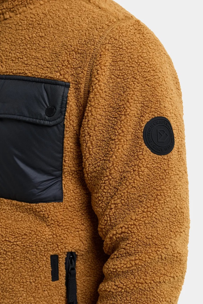 Bluza rozpinana męska polarowa PETER Didriksons brązowy 506361