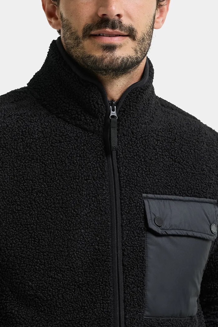 Bluza rozpinana męska polarowa PETER Didriksons 506361 czarny