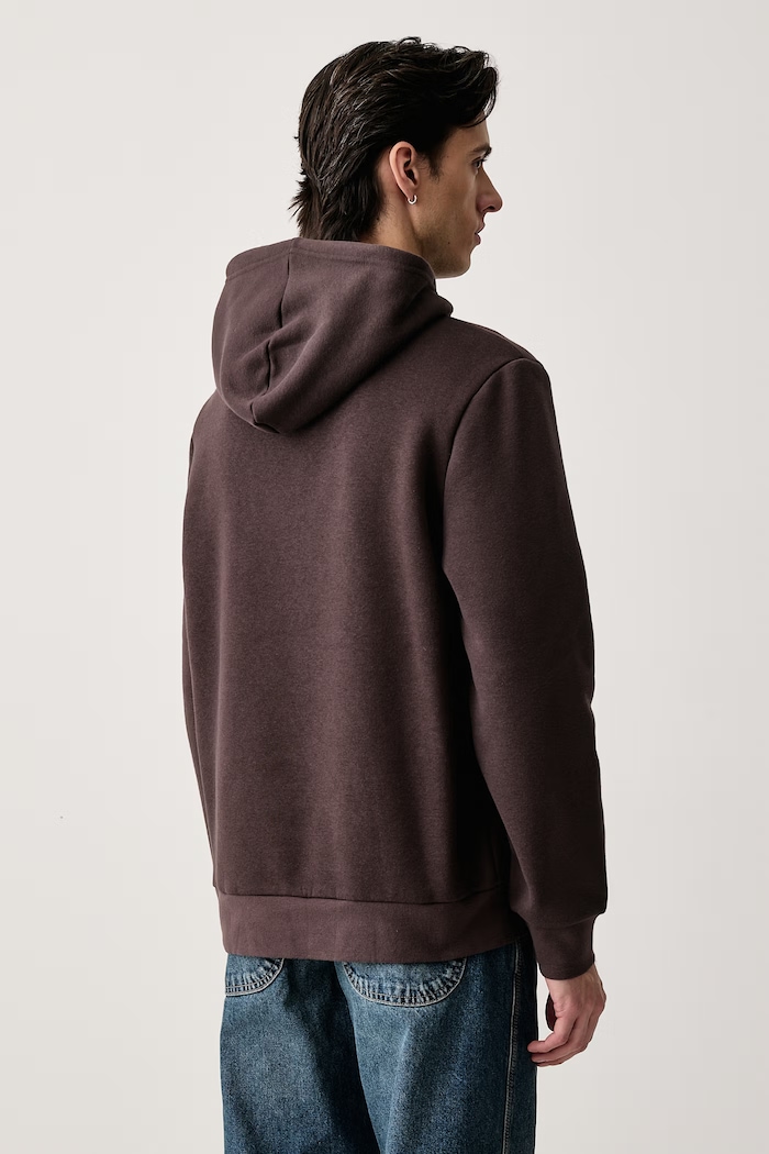 Odzież Von Dutch Bluza z kapturem męska z bawełną VD.1.SWT.RUBEN.BR brązowy