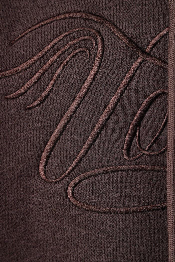 Bluza z kapturem męska z bawełną Von Dutch brązowy VD.1.SWT.RUBEN.BR