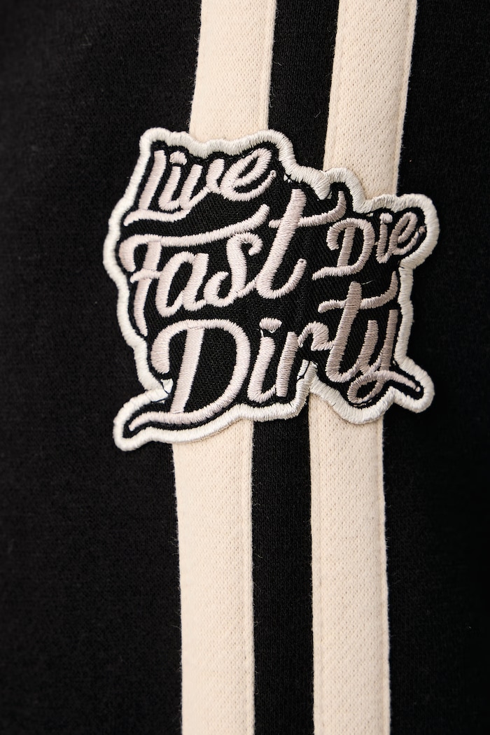 Bluza rozpinana z kapturem męska z bawełną Von Dutch czarny VD.1.SWZ.IZAN.NR