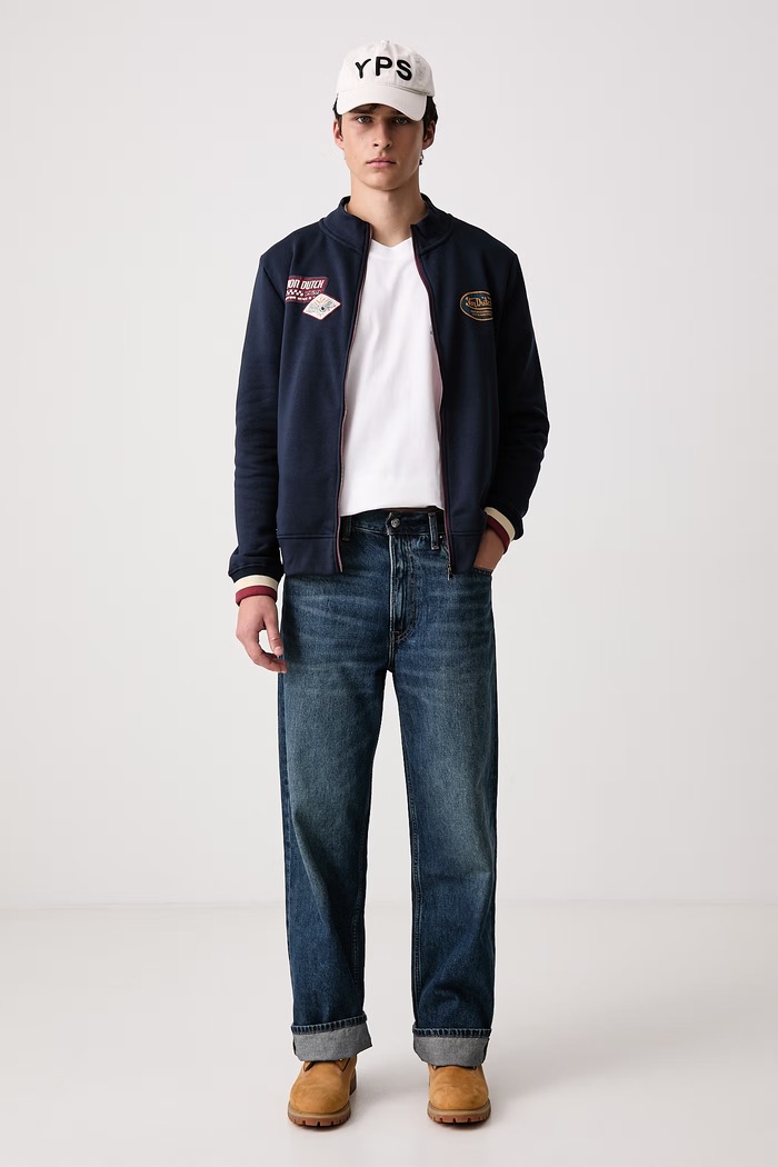 Von Dutch Bluza rozpinana męska z bawełną VD.1.SWZ.WYATT granatowy AW26