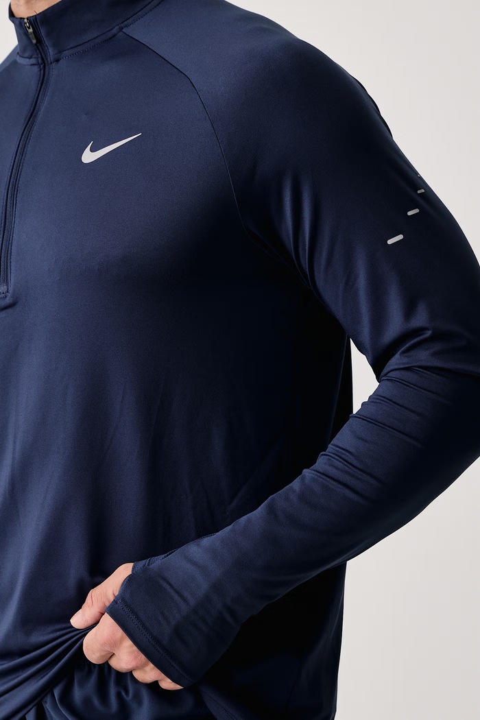 Longsleeve do biegania męski Stride Dri-FIT Nike HV2180.410 granatowy