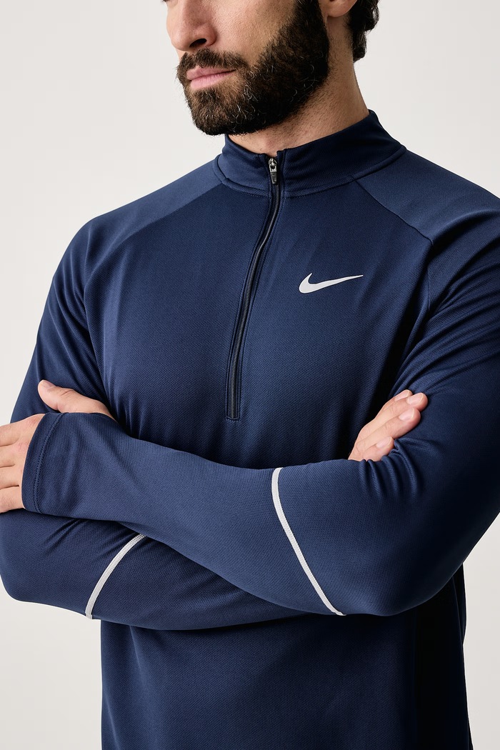 Longsleeve do biegania męski Miler Dri-FIT Nike IF2084.410 granatowy