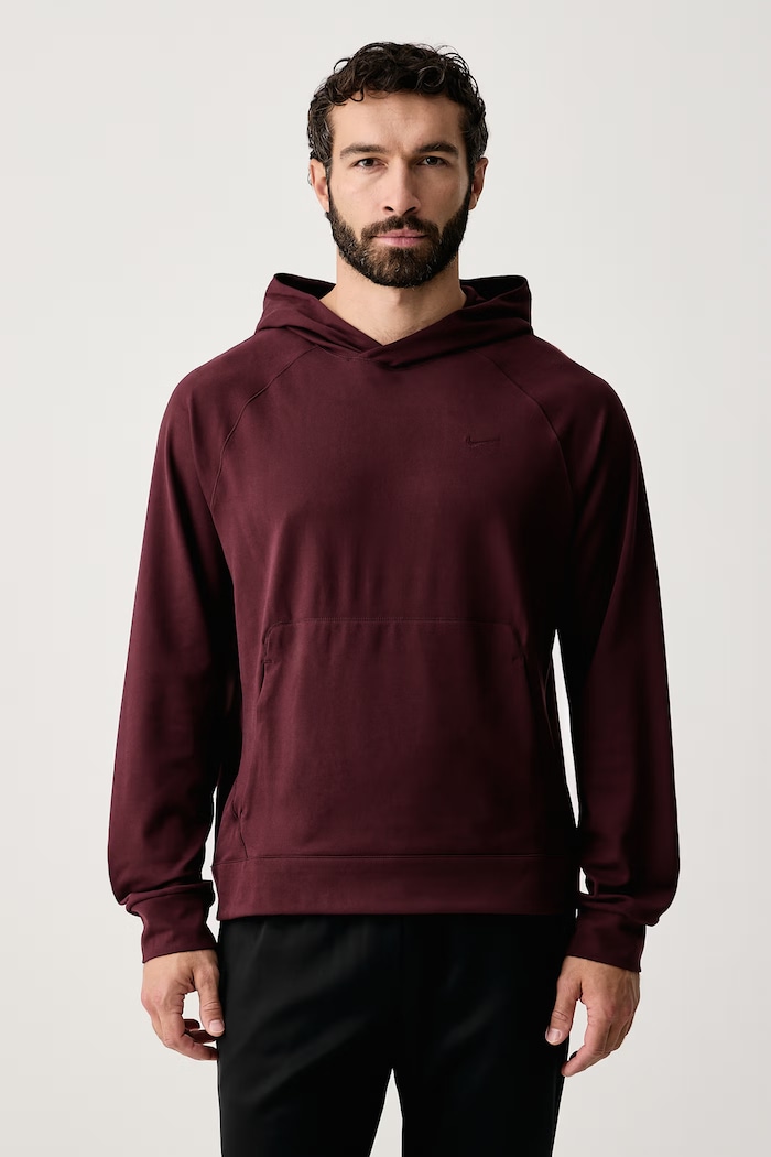 Nike Bluza z kapturem męska Primary NanoKnit UV Dri-FIT bordowy II1304.652
