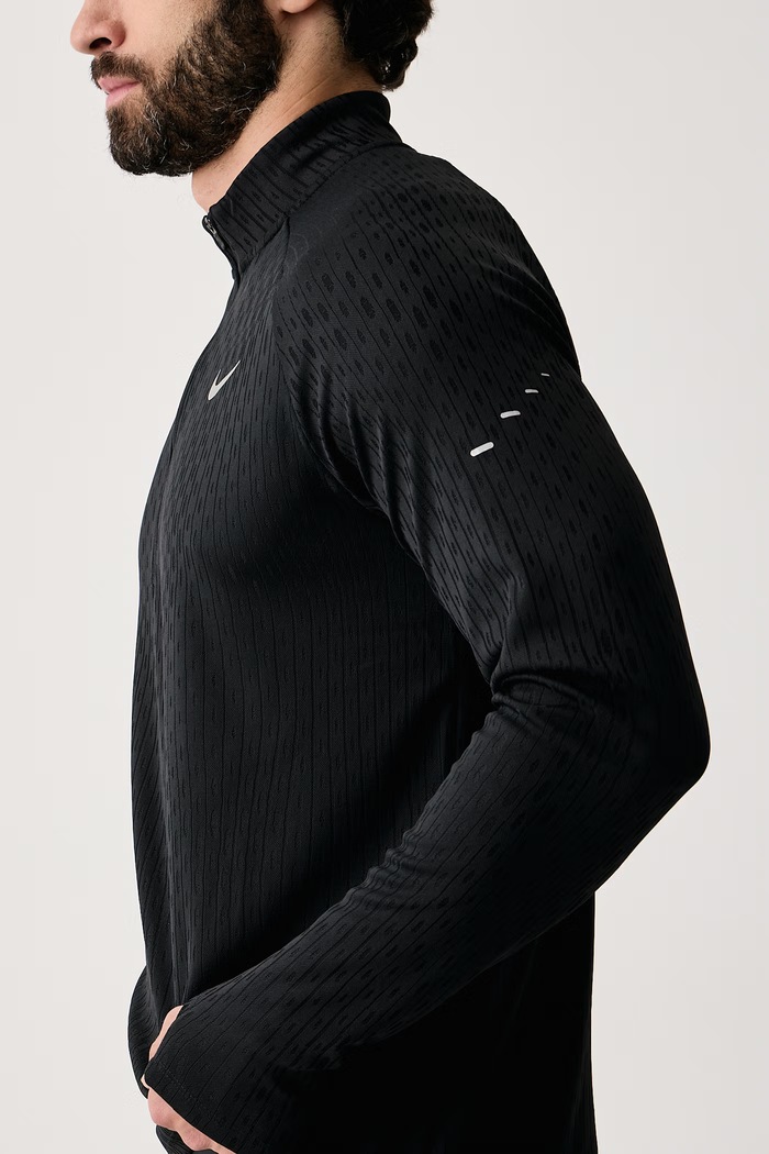 Longsleeve do biegania męski Stride Aero-FIT Nike IM5214.010 czarny