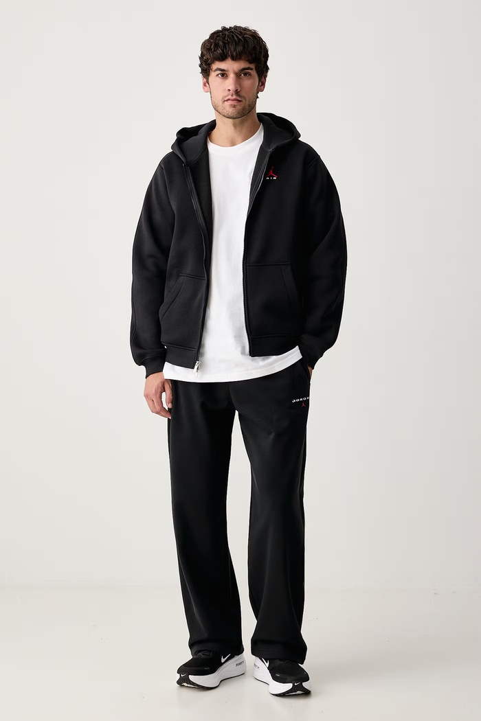 Jordan Bluza rozpinana z kapturem męska z bawełną Brooklyn IU0243.010 czarny AW26