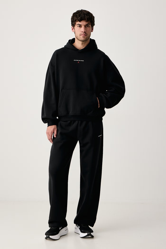 Jordan Bluza z kapturem męska z bawełną Flight Fleece IW6314.010 czarny AW26