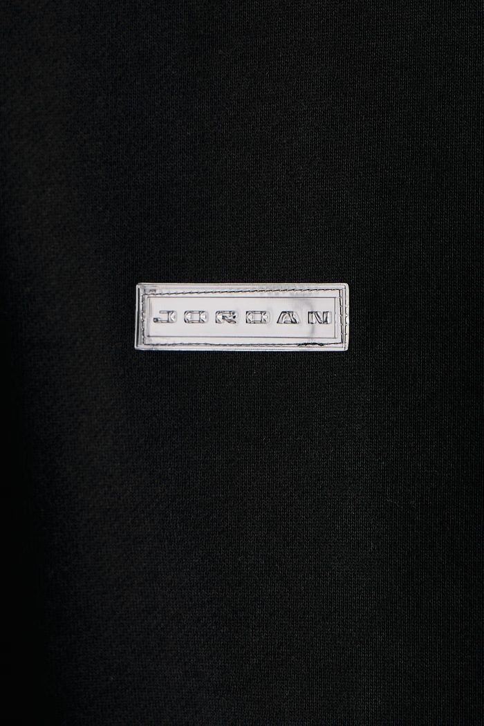 Bluza z kapturem męska z bawełną Flight Fleece Jordan czarny IW6314.010