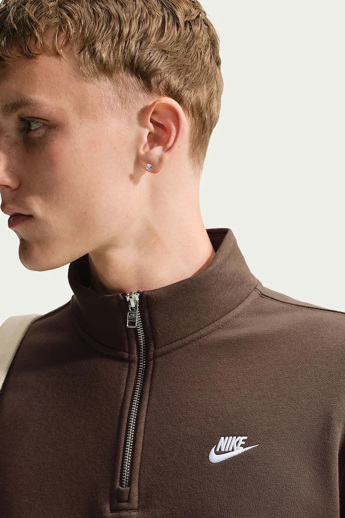 Bluza męska z bawełną Club Nike Sportswear FN3864.237 brązowy