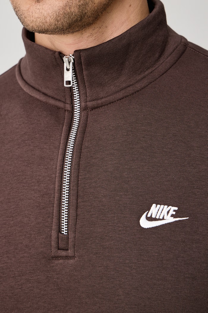 Férfi melegítőfelső pamuttal Club Nike Sportswear barna FN3864.237