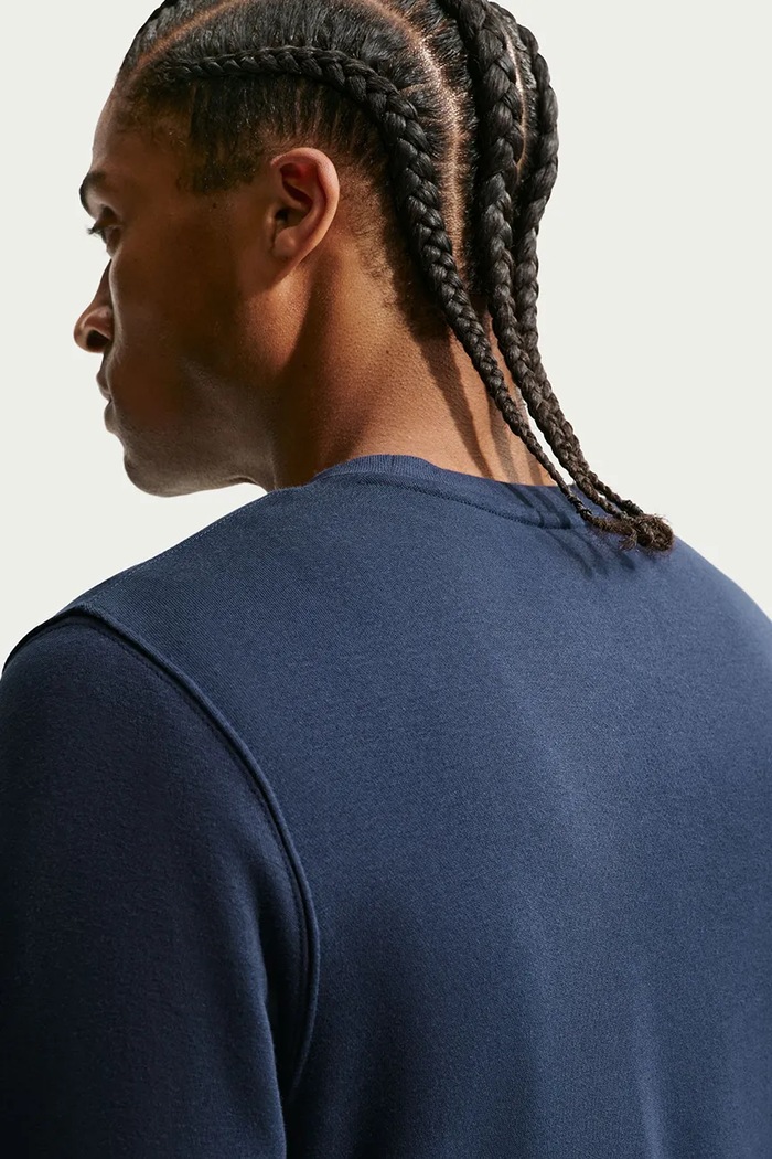 Odzież Nike Sportswear Bluza męska z bawełną Club FN3886.451 granatowy