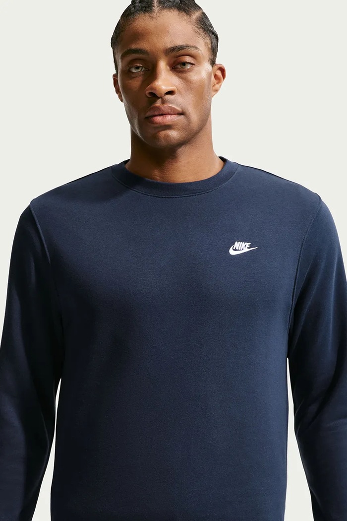 Bluza męska z bawełną Club Nike Sportswear FN3886.451 granatowy