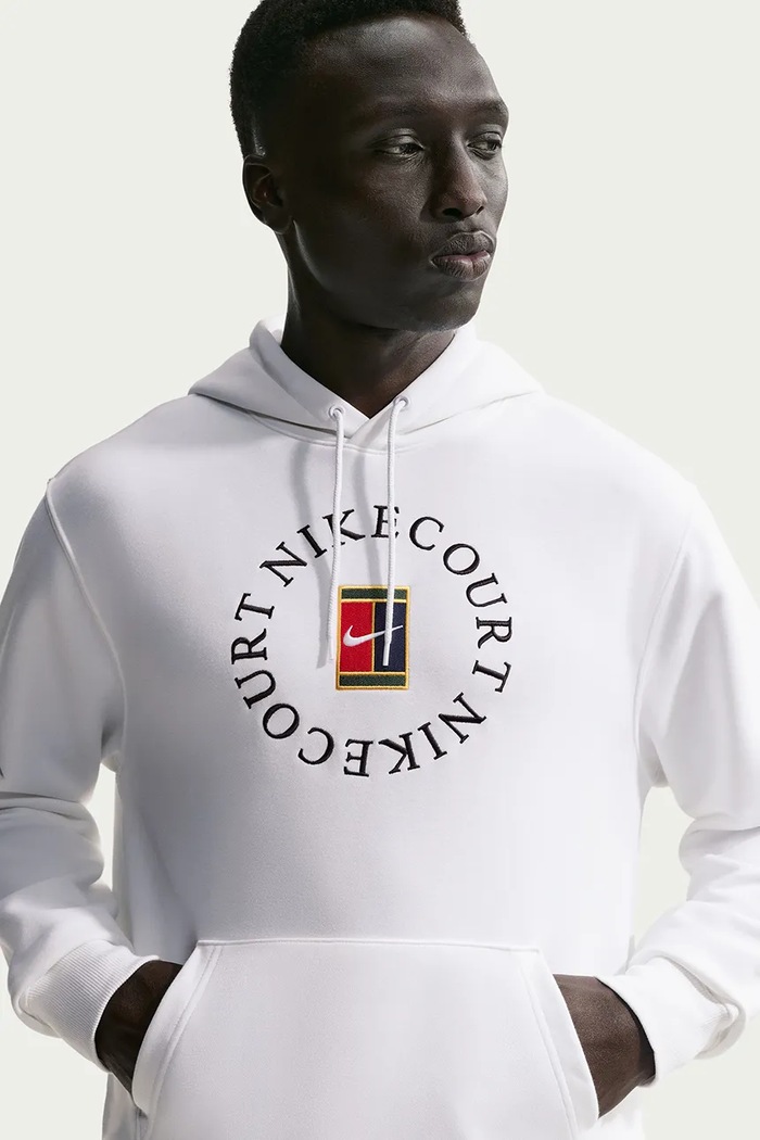 Odzież Nike Sportswear Bluza sportowa męska z bawełną NikeCourt Heritage Dri-FIT HM6759.100 biały