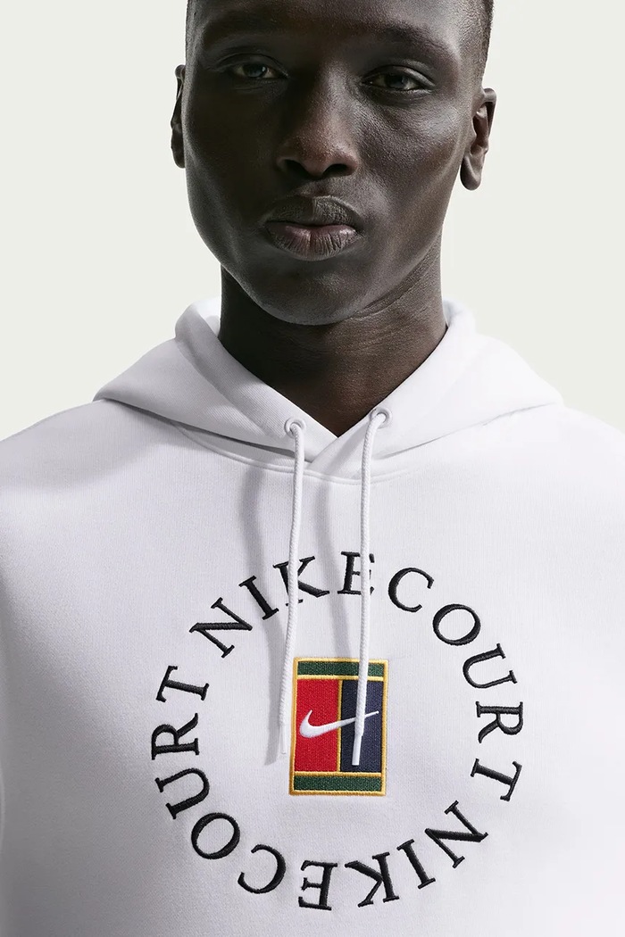 Bluza sportowa męska z bawełną NikeCourt Heritage Dri-FIT Nike Sportswear HM6759.100 biały