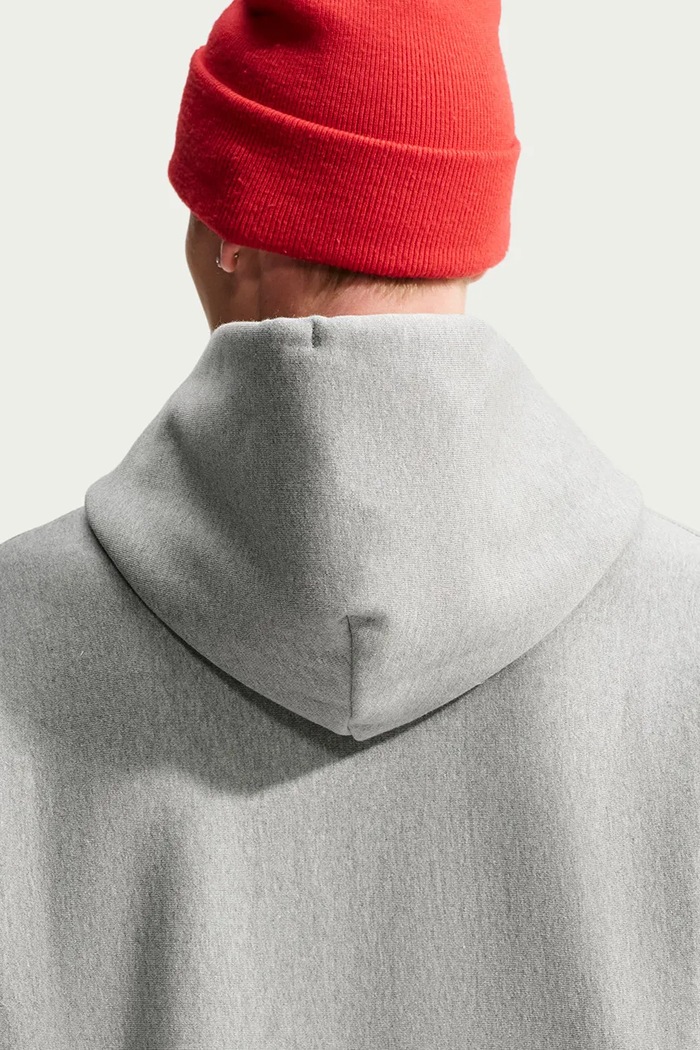 Bluza z kapturem męska z bawełną Solo Swoosh Nike Sportswear szary HV1082.063
