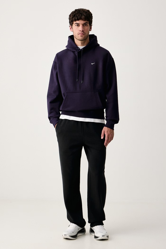 Nike Sportswear Кофта с капюшоном мужская хлопковая Solo Swoosh HV1082.525 фиолетовой AW26