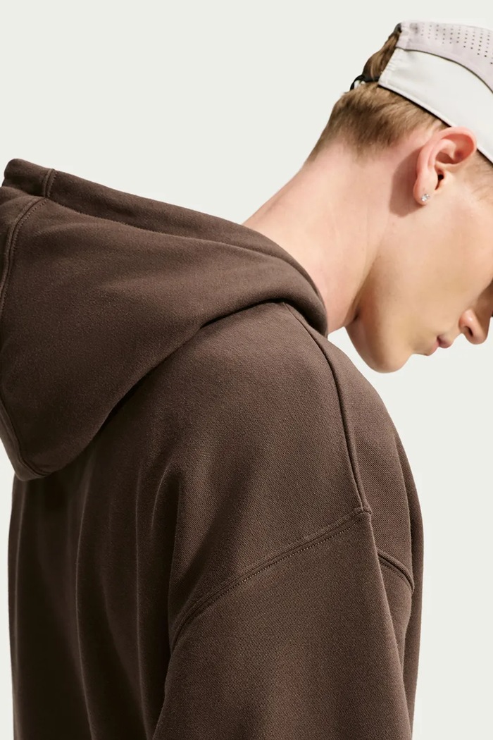Bluza z kapturem męska z bawełną Nike Sportswear brązowy IV5626.237