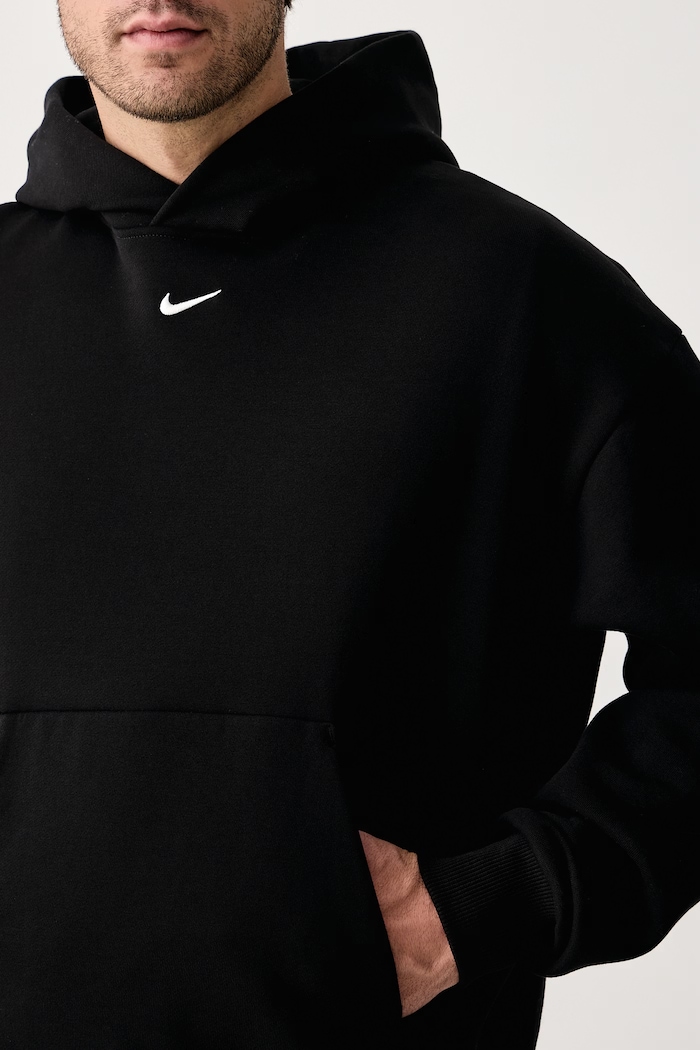 Bluza z kapturem męska z bawełną Solo Fleece Nike Sportswear IX1926.001 czarny