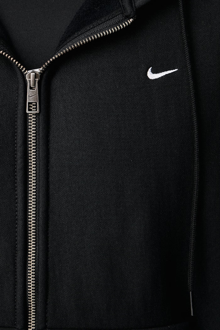 Mikina na zips s kapucňou pánska s bavlnou Solo Swoosh Nike Sportswear čierna HV1084.010