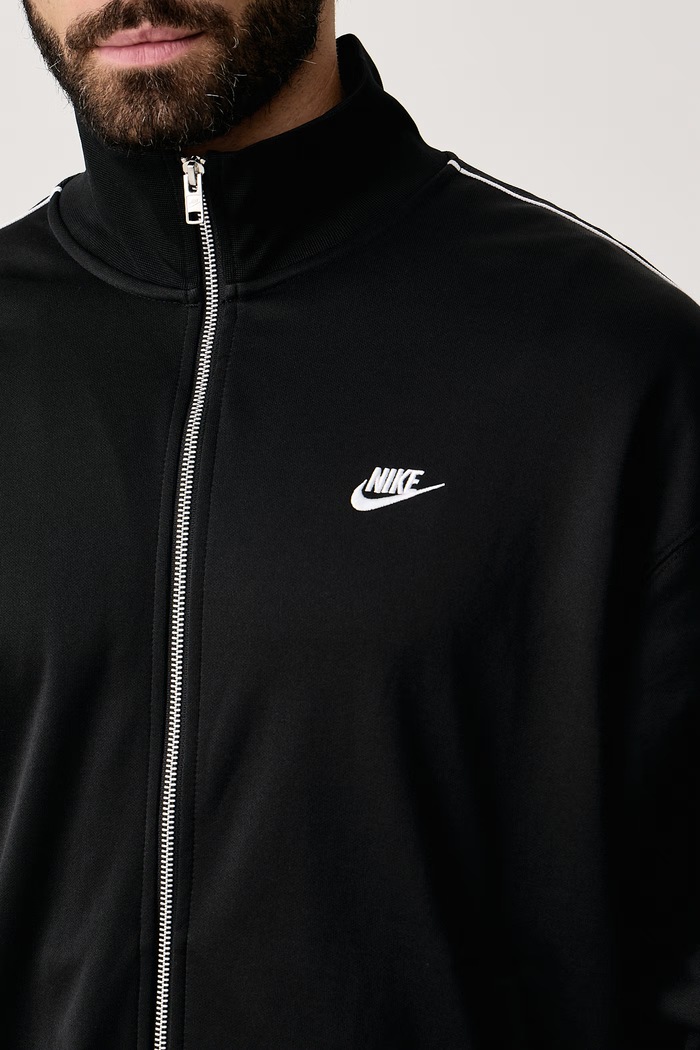 Bluza rozpinana męska z bawełną Club Nike Sportswear HV1417.010 czarny