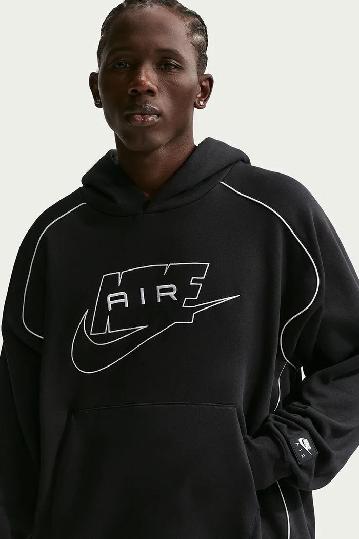 Bluza z kapturem męska z bawełną Air Nike Sportswear IF1266.010 czarny