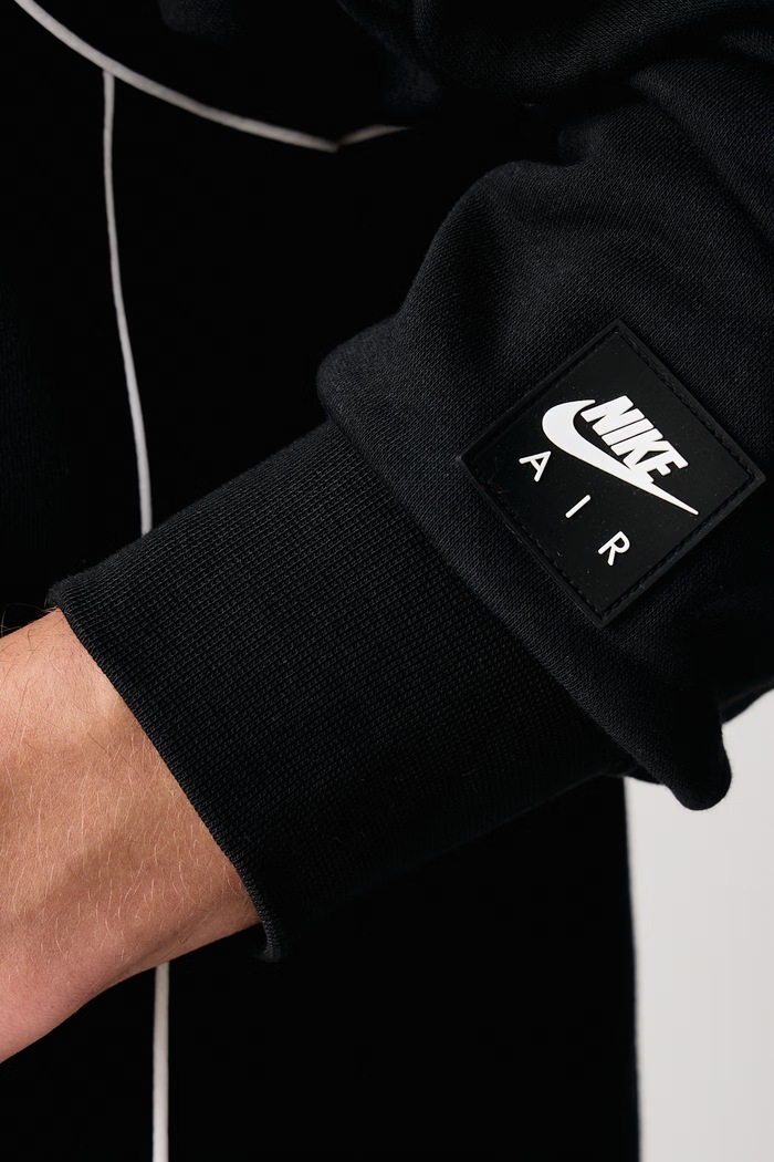 Mikina s kapucňou pánska s bavlnou Air Nike Sportswear čierna IF1266.010