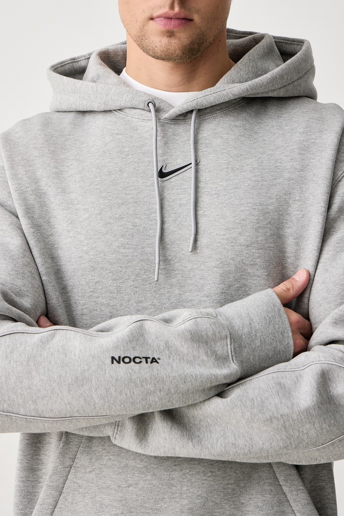 NOCTA bluza z kapturem z bawełną męska Nike Sportswear HM5762.021 szary
