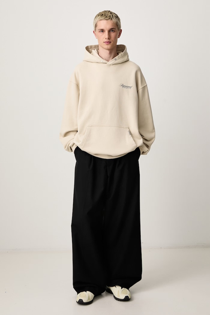 Represent Bluza z kapturem bawełniana męska OCM41200.27 beżowy AW26